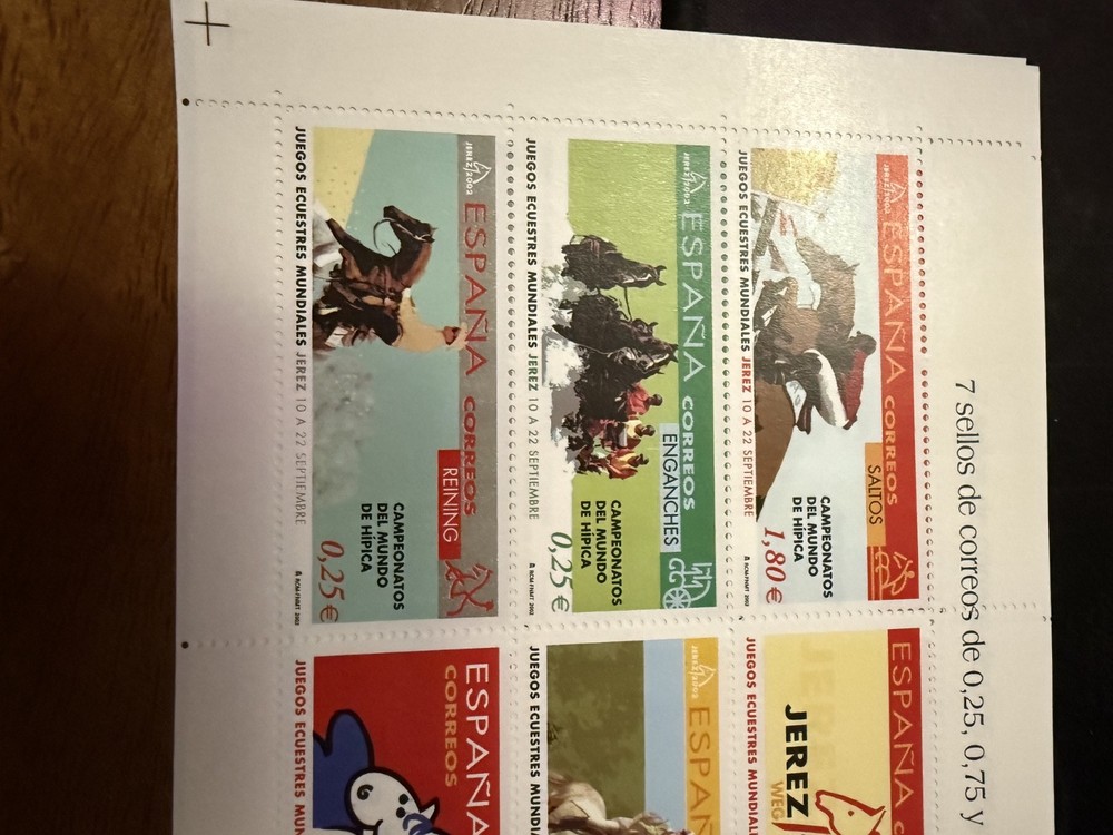 Spain 2002 Edifil MS 78 Sports Horses MNH