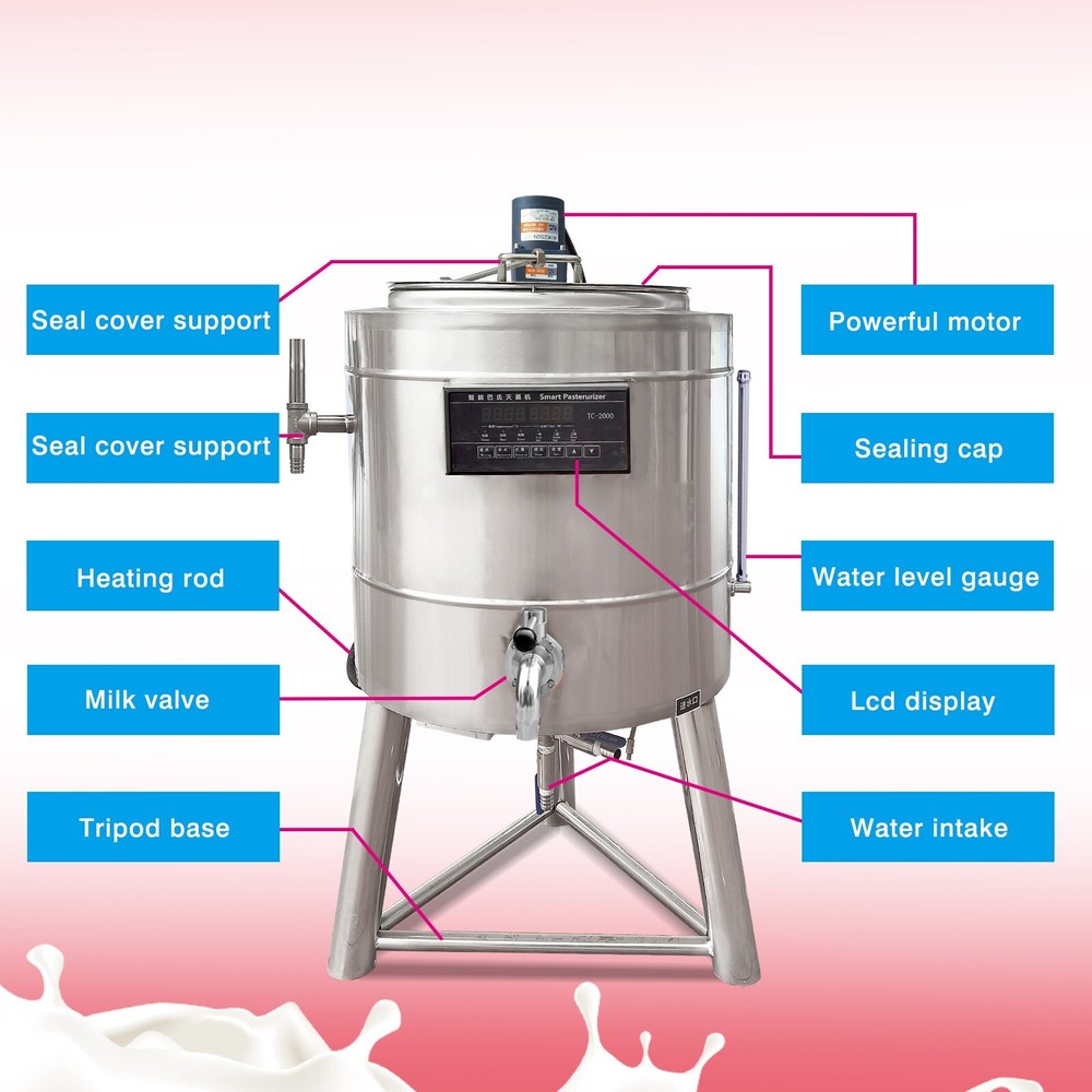 Kolice 100L Commercial Pasteurization Machine Pasteurizer for Milk Coffee Juice