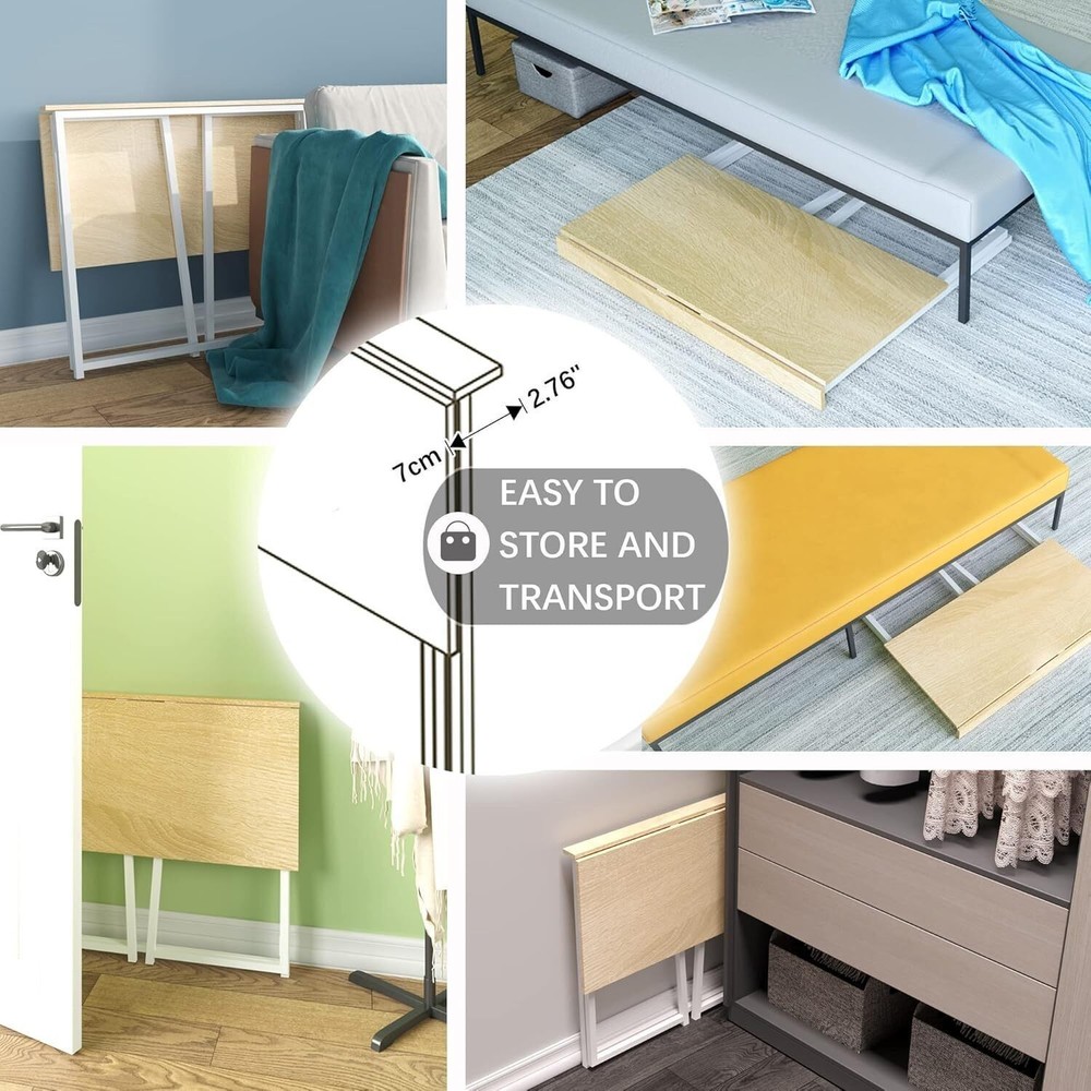 31.5" Folding Desk Simple Assembly Computer Desk Study Writing Table Home Office
