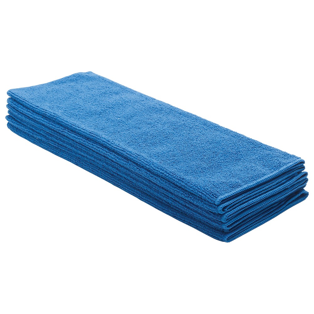 Microfiber Towel, 16" x 16", 6pcs/pk, Blue (10 Pack)