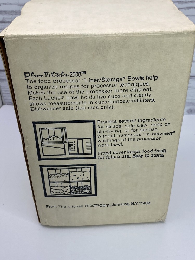 FROM THE KITCHEN 2000 Bowl Liners Storage Lot 2 NEW For Work Food Processor