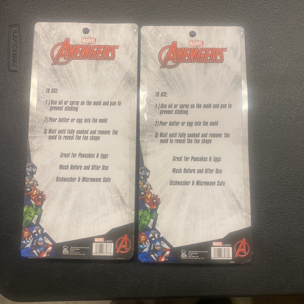 NEW Marvel's Avengers 4 Silicone Egg & Pancake Breakfast Molds double pack