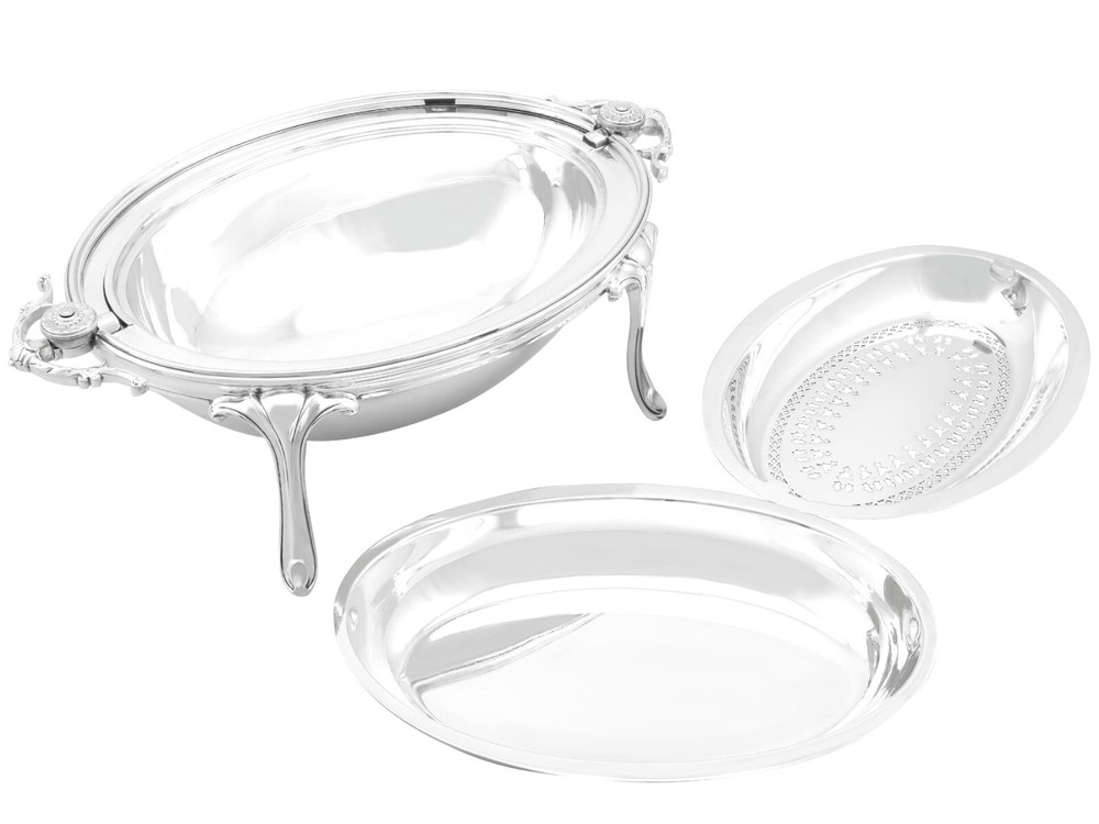 Sterling Silver Breakfast / Warming Dish Antique George V