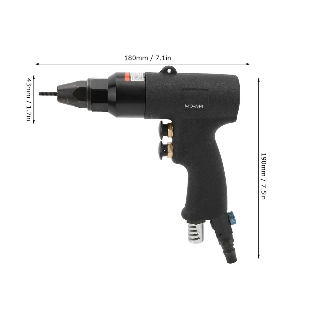 KOPO M3/M4 Pneumatic Riveter Pull Pliers Pulling Rivets Machine Tool