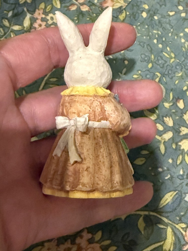 Pair Of 2 Spring Easter Animal Bunny Hare Rabbit Figurines Figures Decor Easter