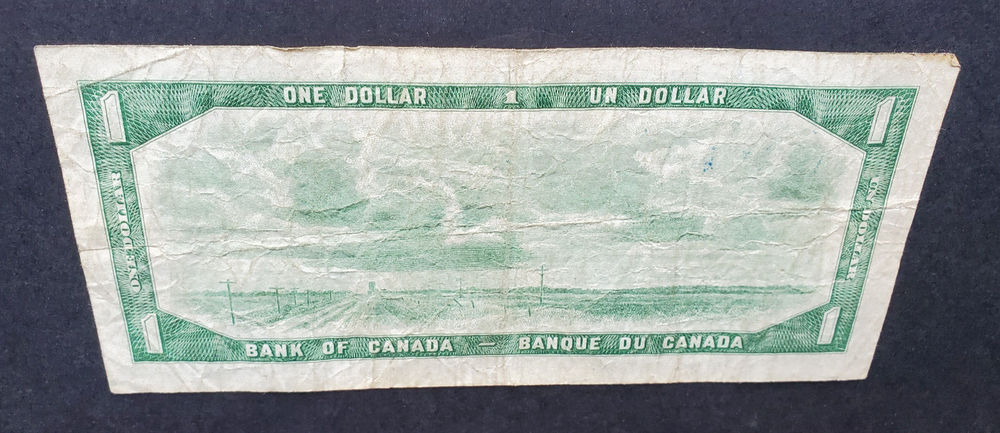 1954 Canada 1 Dollar Bill, Nice - Free Shipping!