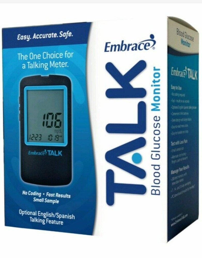 Embrace No-Code Talking Blood Glucose Meter System.  25% OFF.
