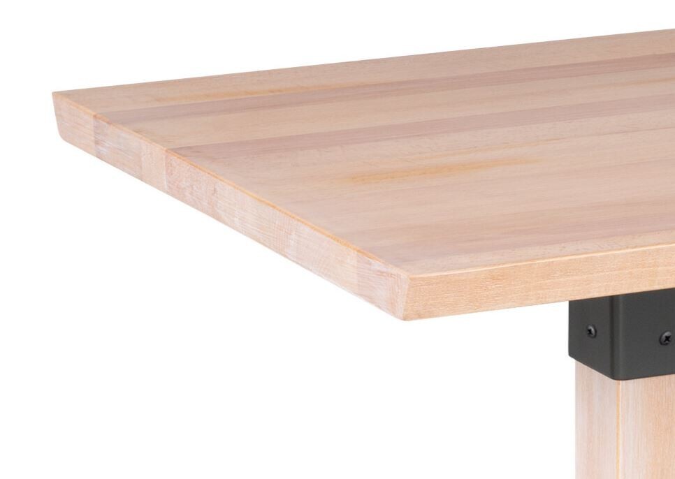 30" x 72" Rectangular Solid Wood Live Edge Restaurant Table Top in White Wood