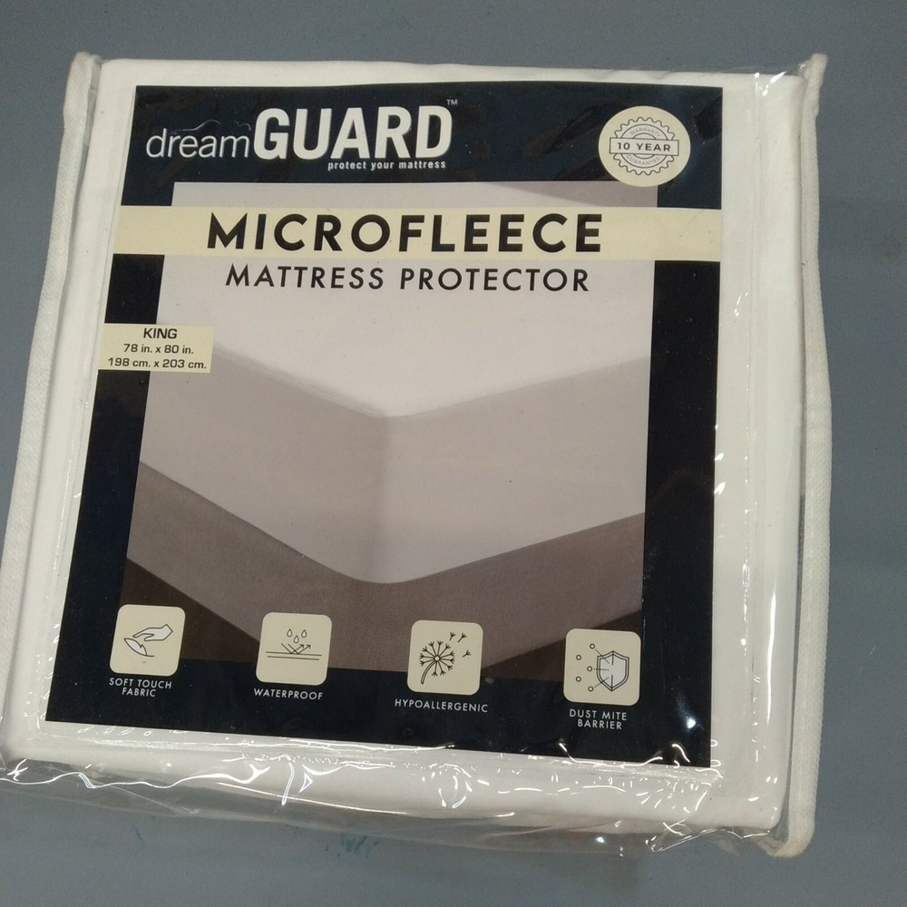 Dream Guard mattress protector Microfleece King hypoallergenic waterproof