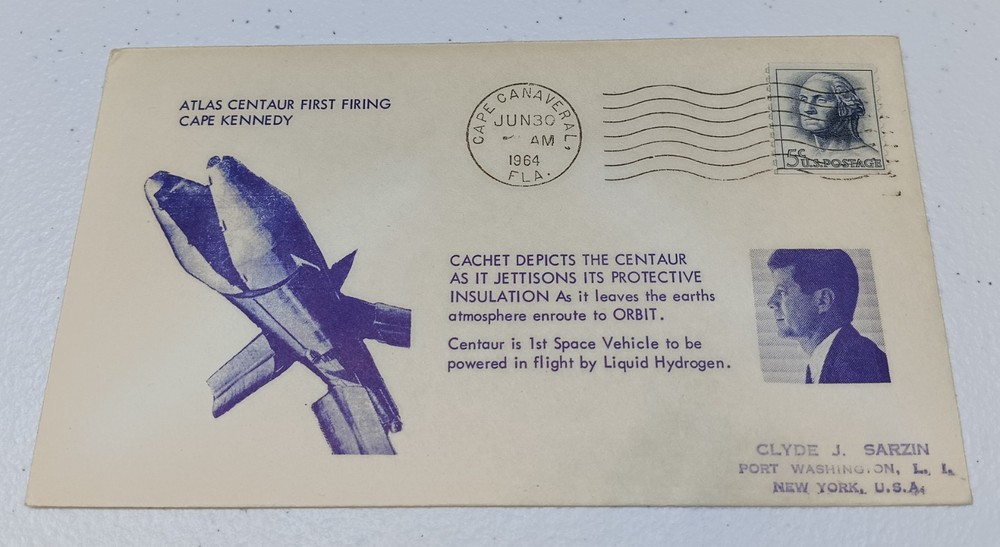 6 Different 1964 Early space launch covers Canaveral Sarzin cachets