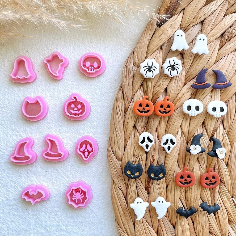 KEOKER Halloween Polymer Clay Cutters, Studs Cutters