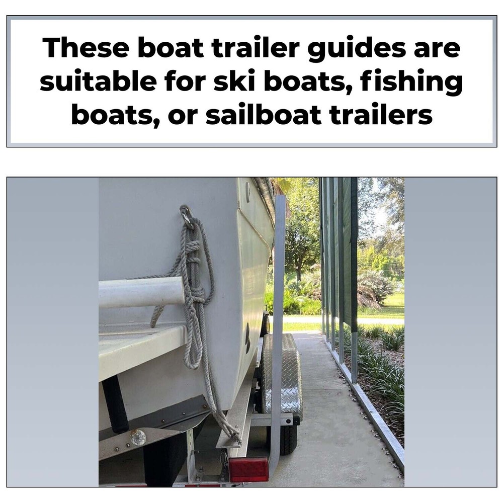 Aluminum 46" Boat Trailer Guide on Post Poles Side Parts 11/2" Square set of 2