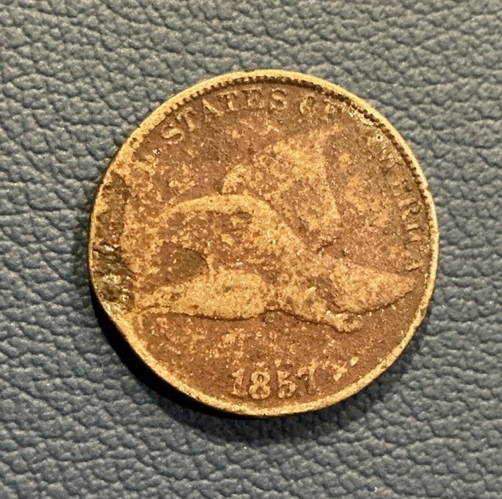 1857 Flying Eagle Cent - Copper Cent - U.S Coin