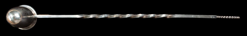 REED & Barton Sterling Silver Candle Snuffer Twist Handle and Bead Finger Loop