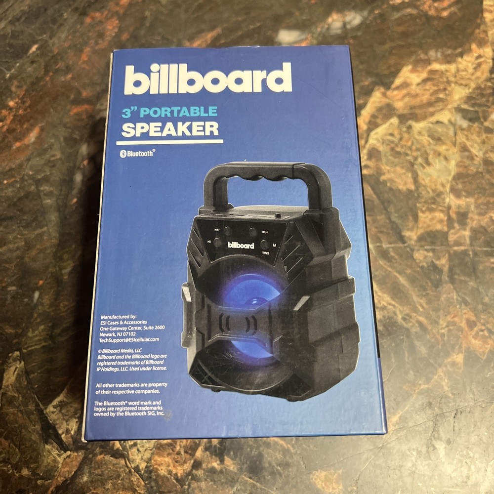 Billboard Portable Bluetooth Speaker - wireless - NEW IN BOX - GREAT GIFT