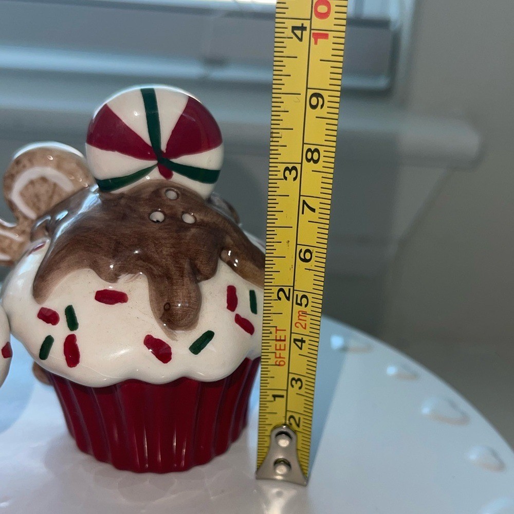 Gingerbread Peppermint Cupcakes Ceramic Salt & Pepper Shakers