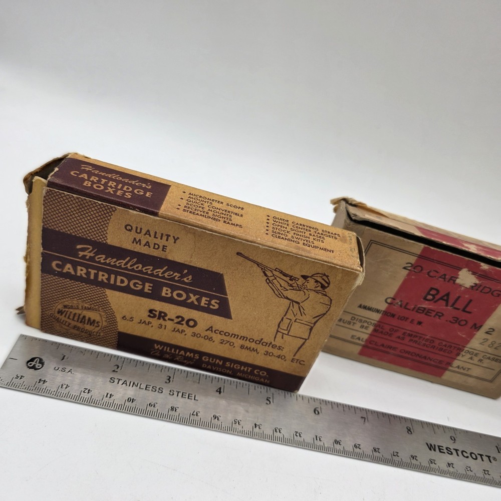 Vintage Empty Ammo Boxes For Display