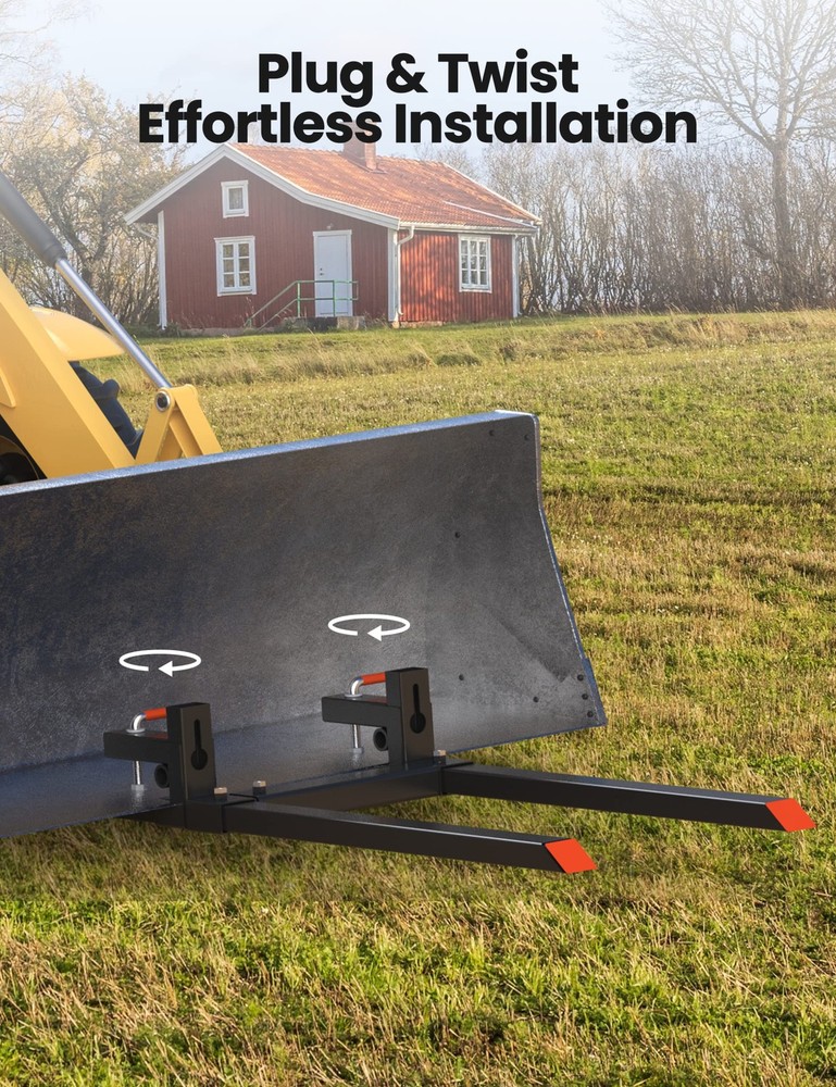 Kybolt 60 2000Lbs Heavy Duty Pallet Forkstractor Bucket Forks Adjustable