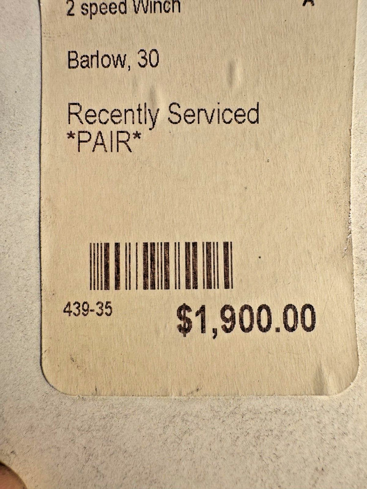 Barlow 30 2-Speed Winches - Work GREAT!