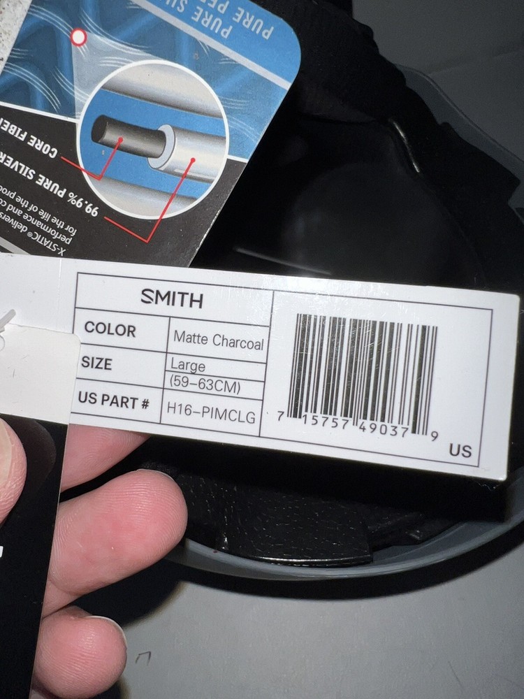 Smith Pivot Helmet Matte Charcoal Large NWT