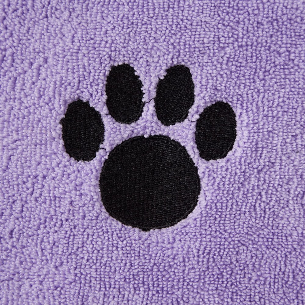 Pet Robe Collection, Embroidered Absorbent Microfiber Bath Robe with Adjustab...