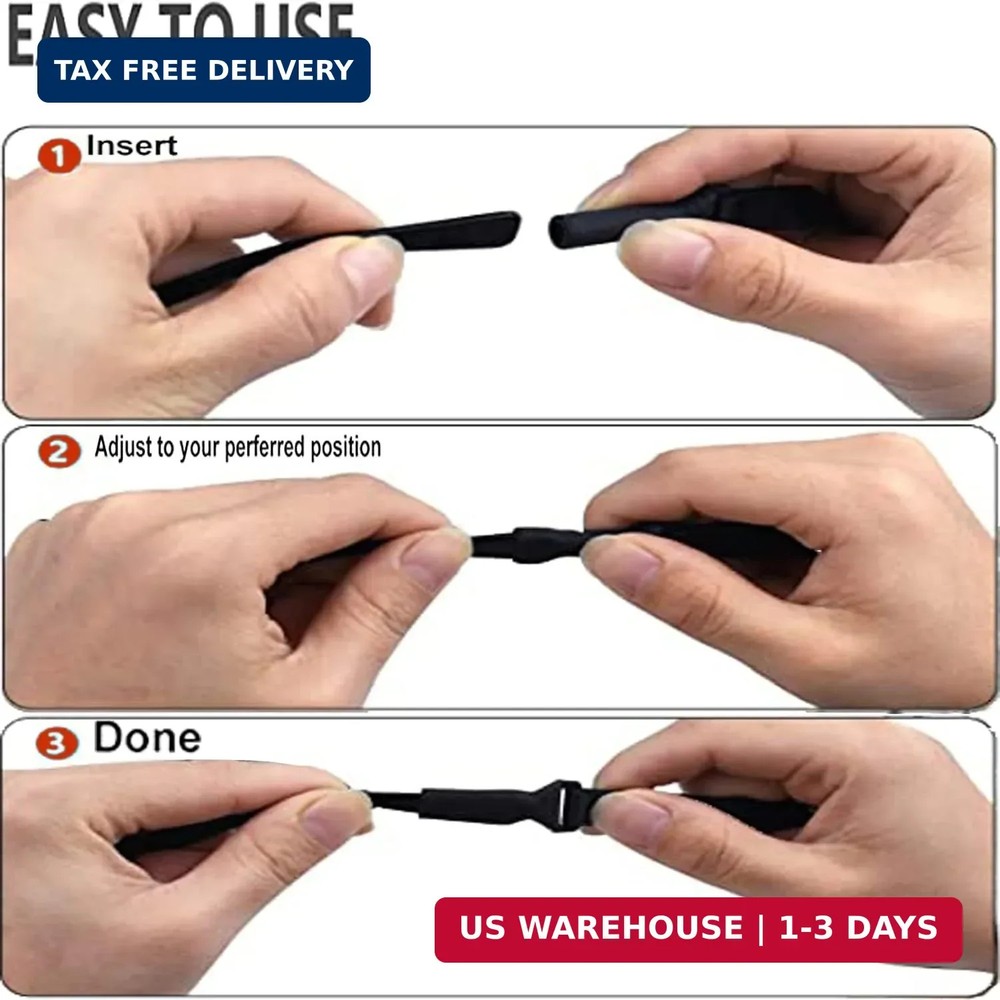 KSACLE Adjustable Glasses Strap - 4 Pack No Tail Eyeglass Straps, Universal Fit