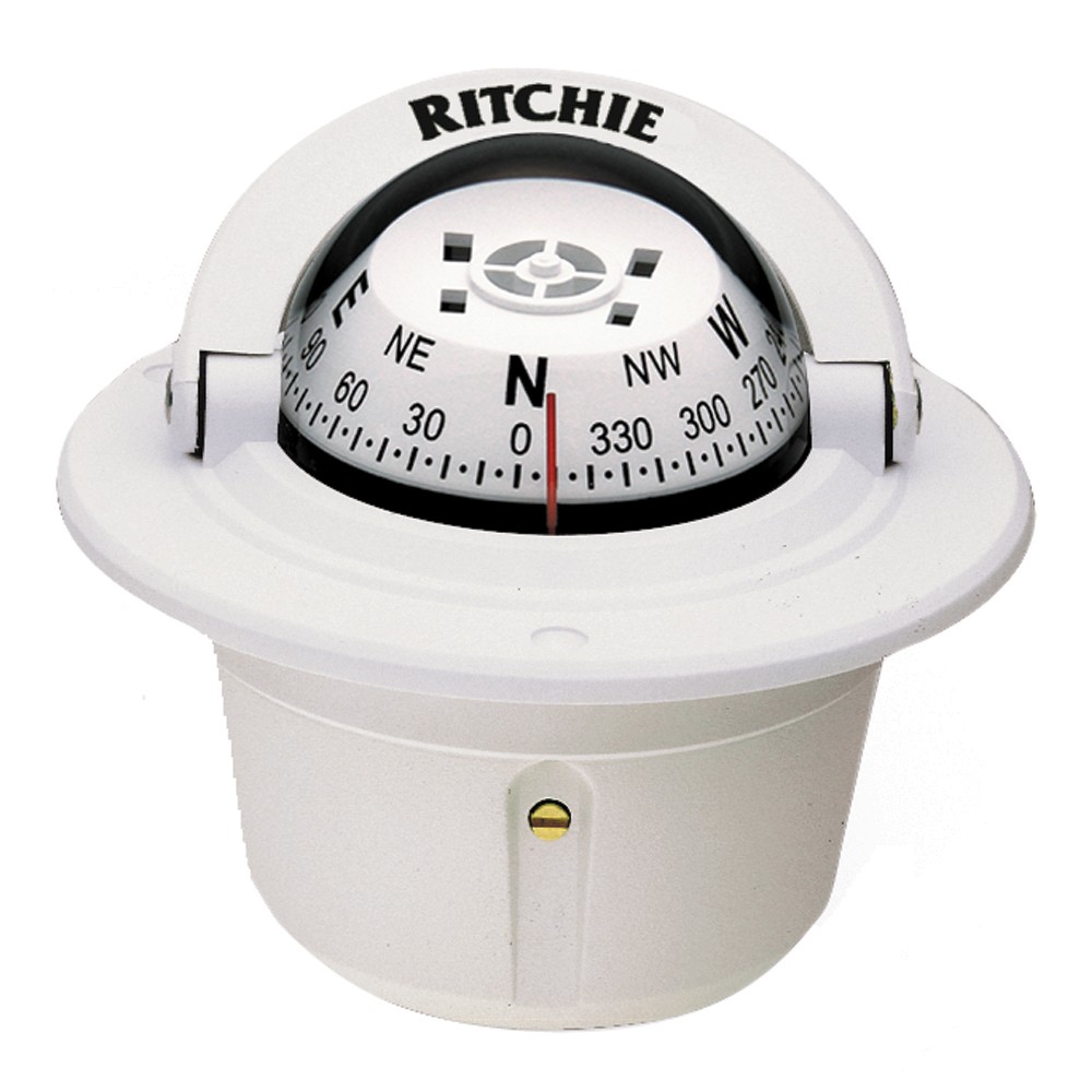 Ritchie Explorer Flush Mount Compass, 2 3/4 Inch White Dial