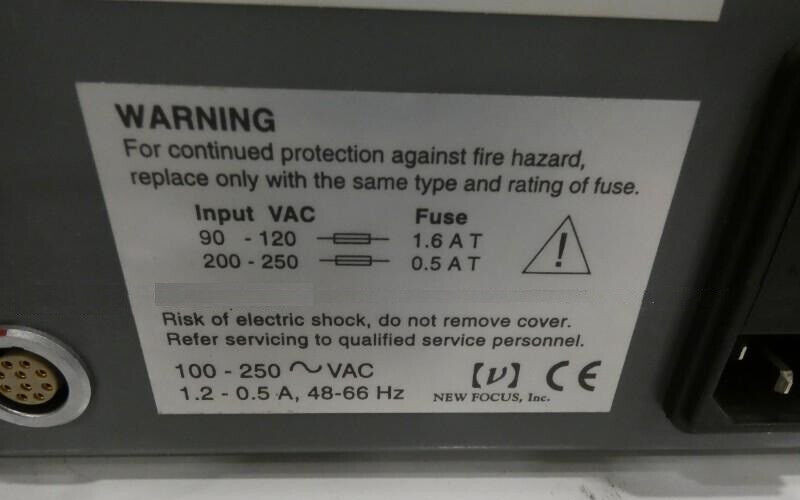 New Focus Tunable Diode Laser System Model: Velocity 6300