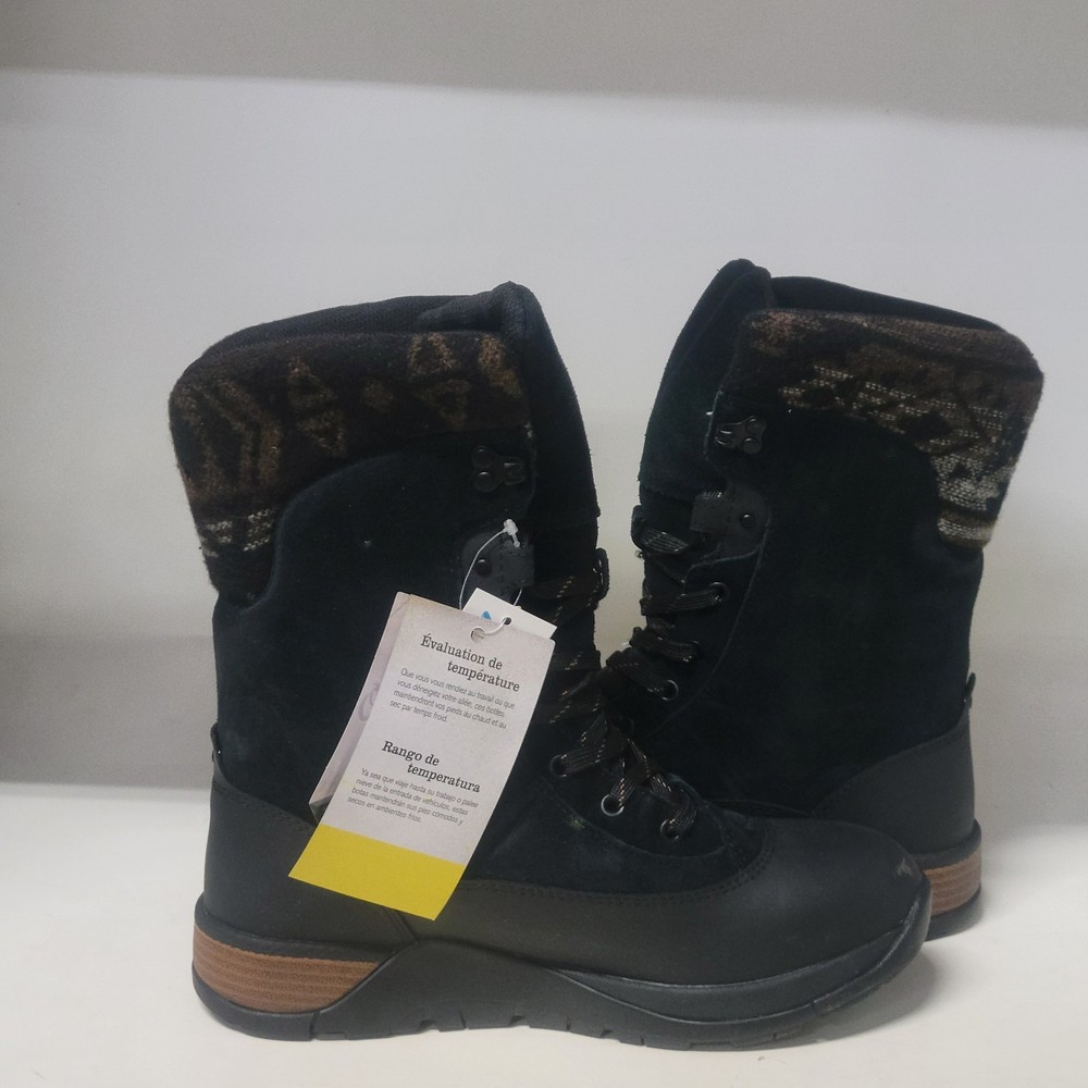 Muck Boot Apres Leather Boot Black Womens Size 7M