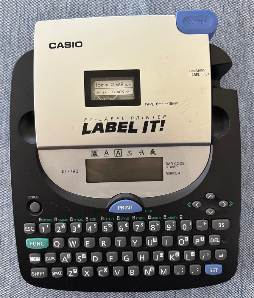 pre-owned Casio KL-780 EZ-Label Printer 6mm-18mm