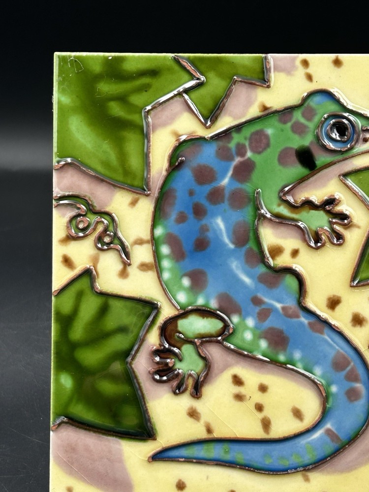 Ceramic Art Tile 6x6” Lizard - gecko reptile Table/ wall Decor