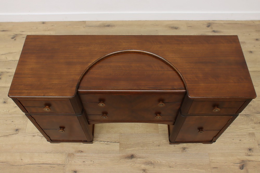 Art Deco Vintage Waterfall Buffet Sideboard Server, Globe #52199
