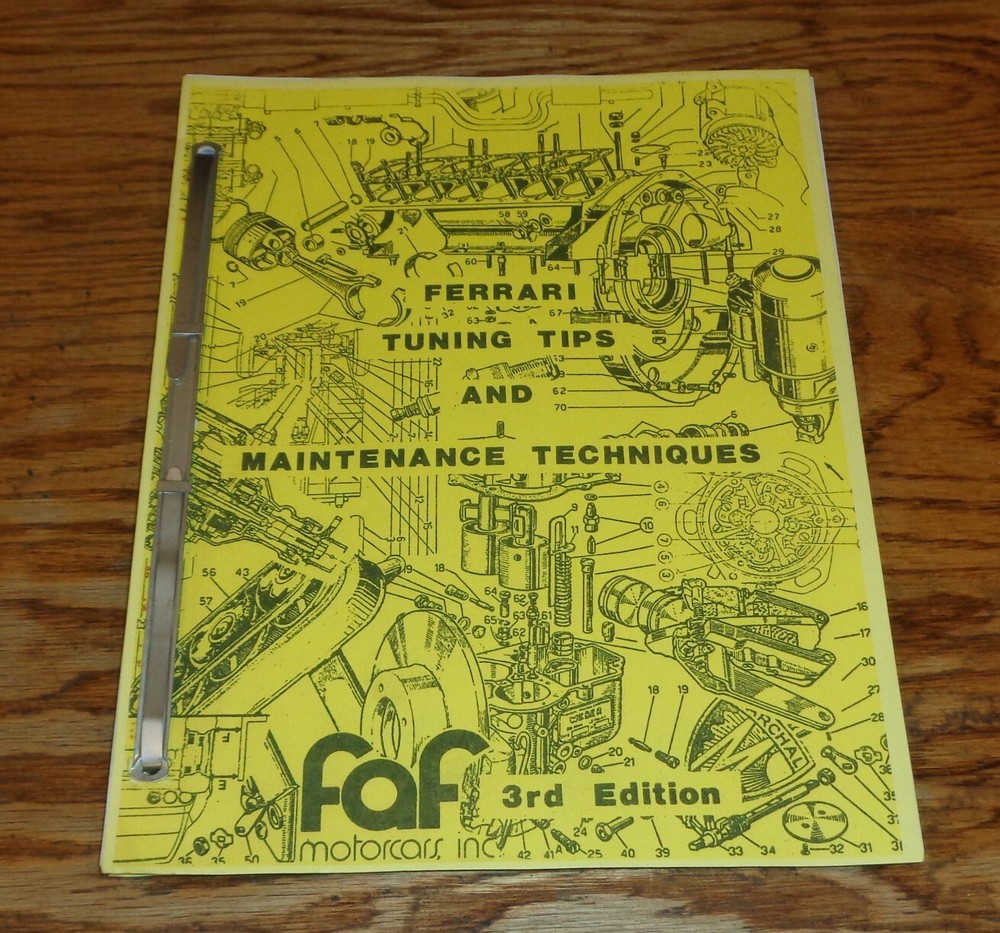 Original 1981 Ferrari Tuning Tips & Maintenance Techniques Manual 3rd Edition 81