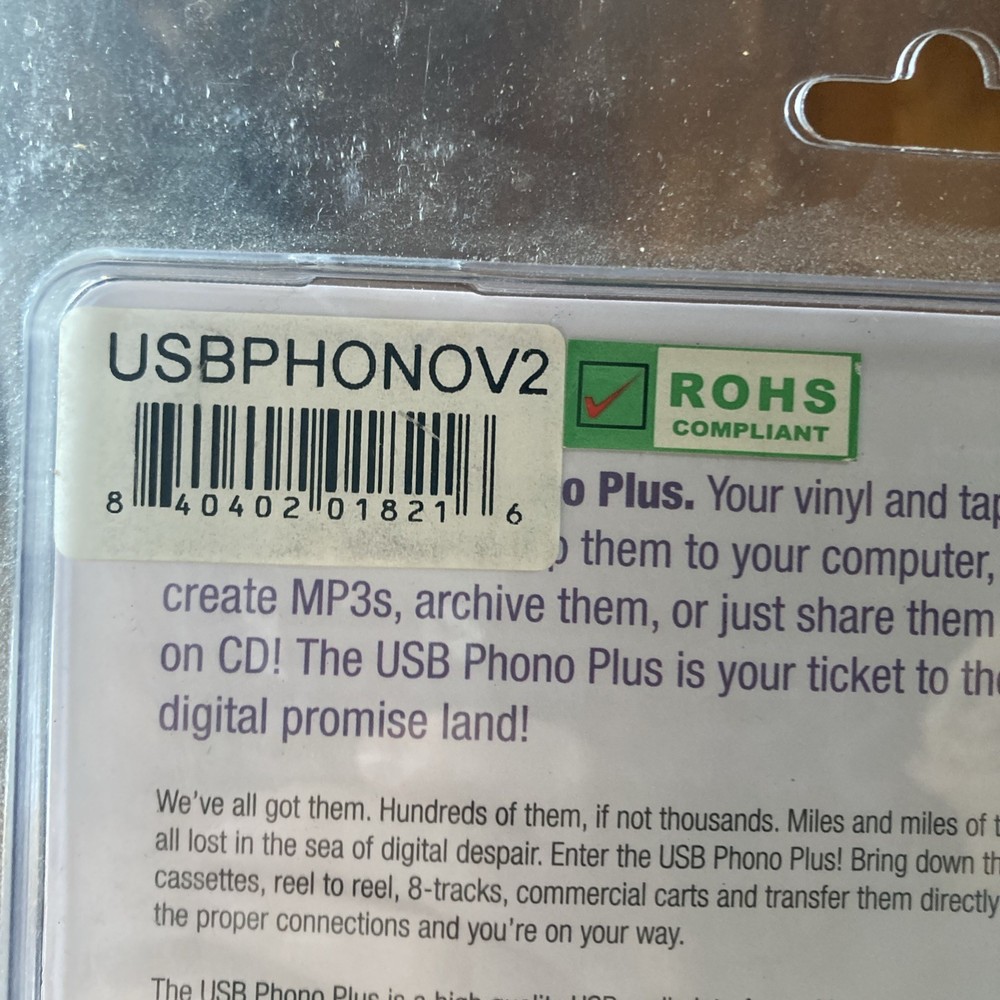 (C) ARTcessories USB Phono Vinyl Records Transfer Computer Interface