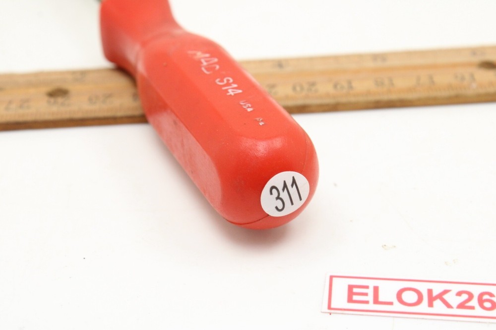 Mac Tools S14A 3-1/2" Brake Spring Retainer Tool Red Hard Handle USA