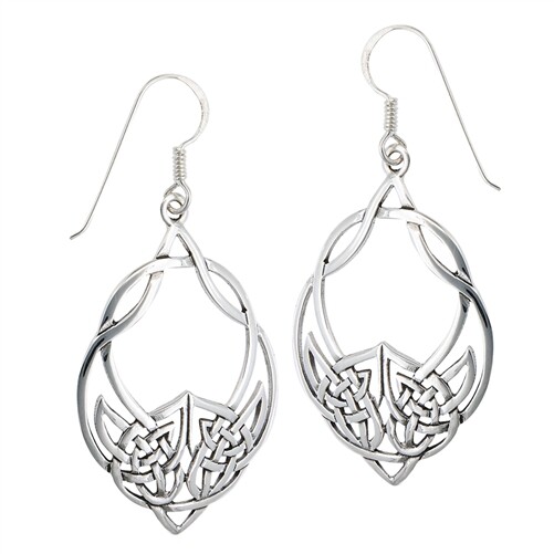 Sterling Silver Interwoven Celtic Dangle Earring