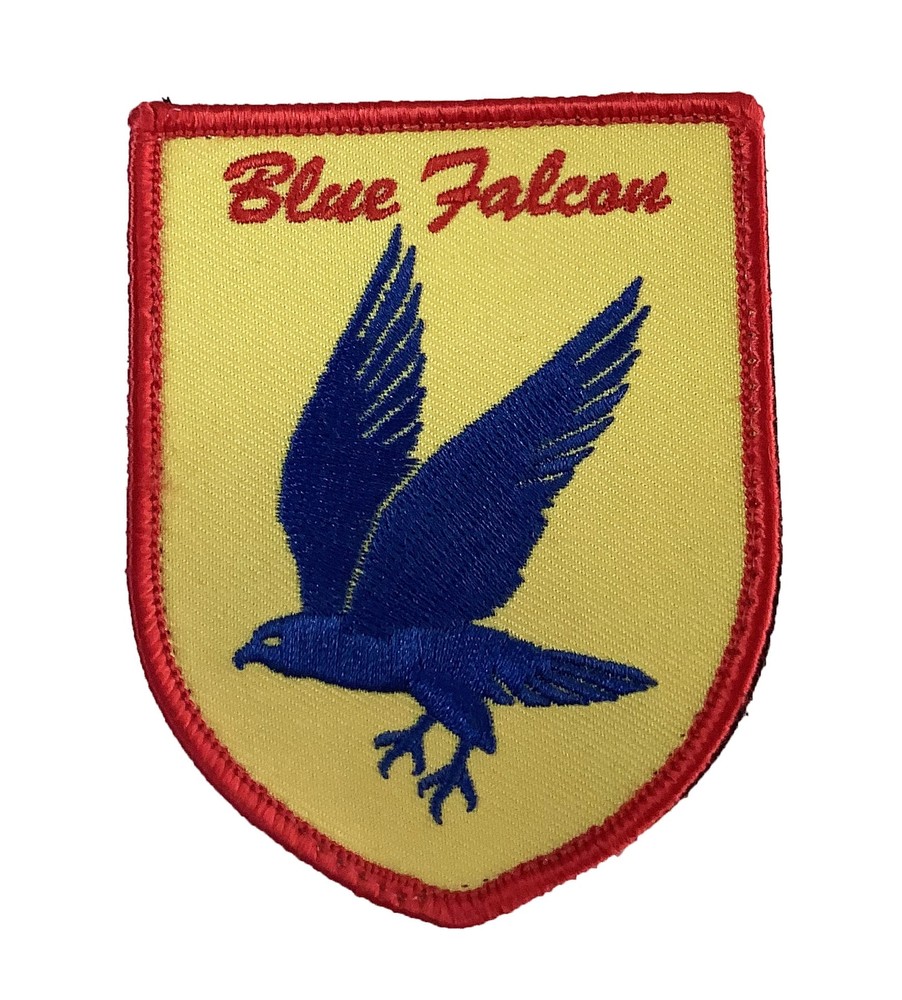 Blue Falcon Patch – Hook and Loop, 3.5"