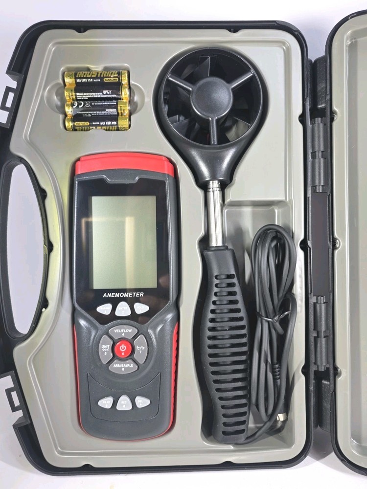 Digital Anemometer Wind Speed Meter for Current Wind Speed Temperature Open Box