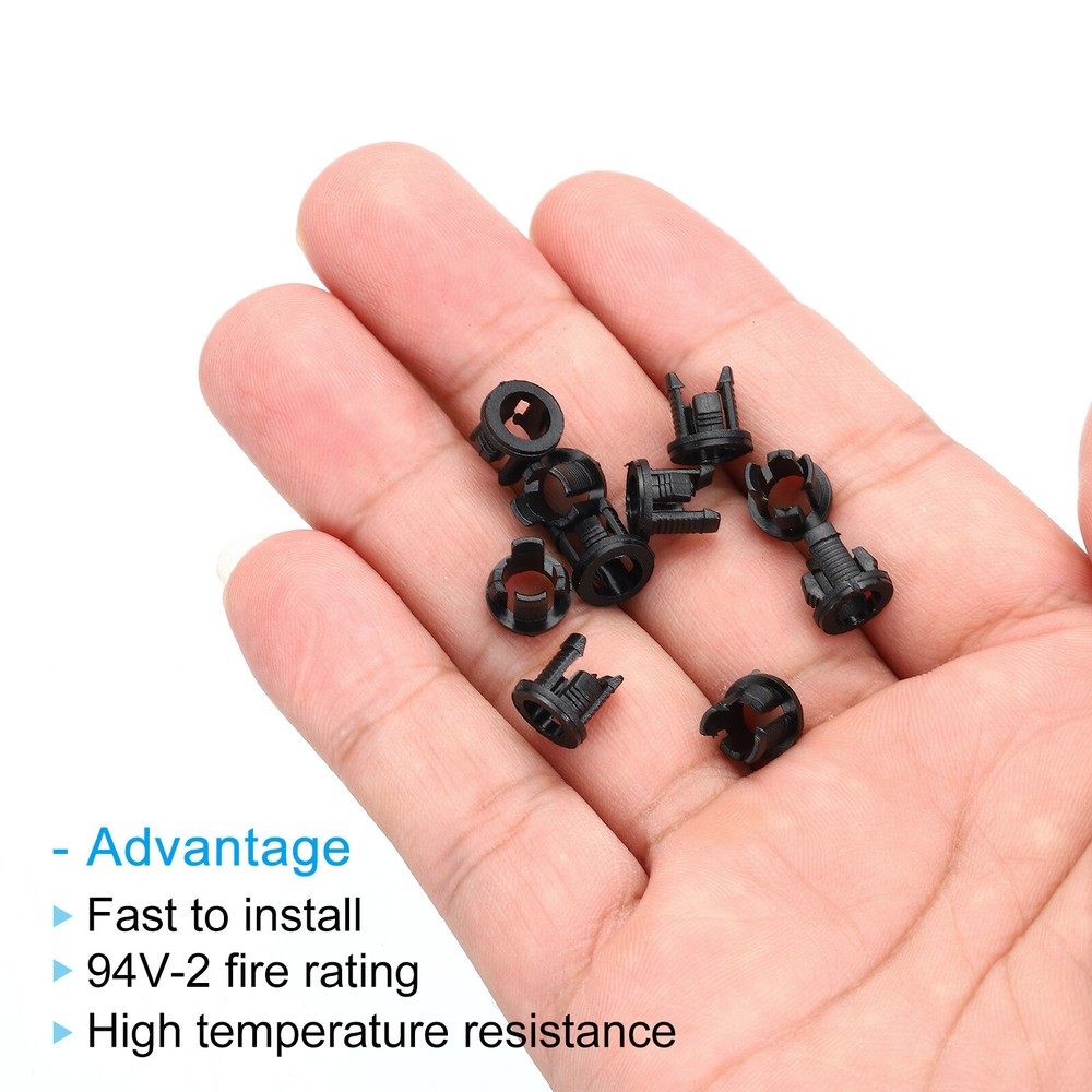 50pcs 5mm Light Emitting Diode Holder Clip Bulb Socket Panel LED Holders