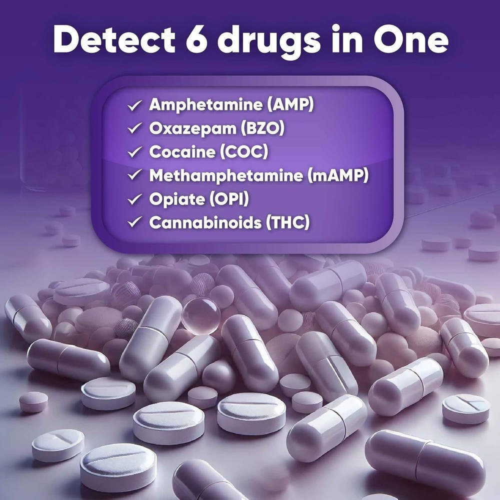 Multi-Scenario 5 Pack 6 Panel Urine Drug - Fast Home & Workplace Testing