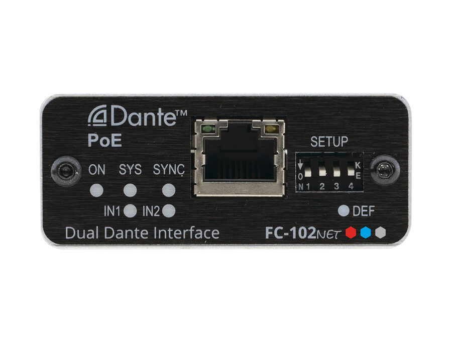 Kramer FC-102NET 2-Channel Dante Encoder and PoE Acceptor