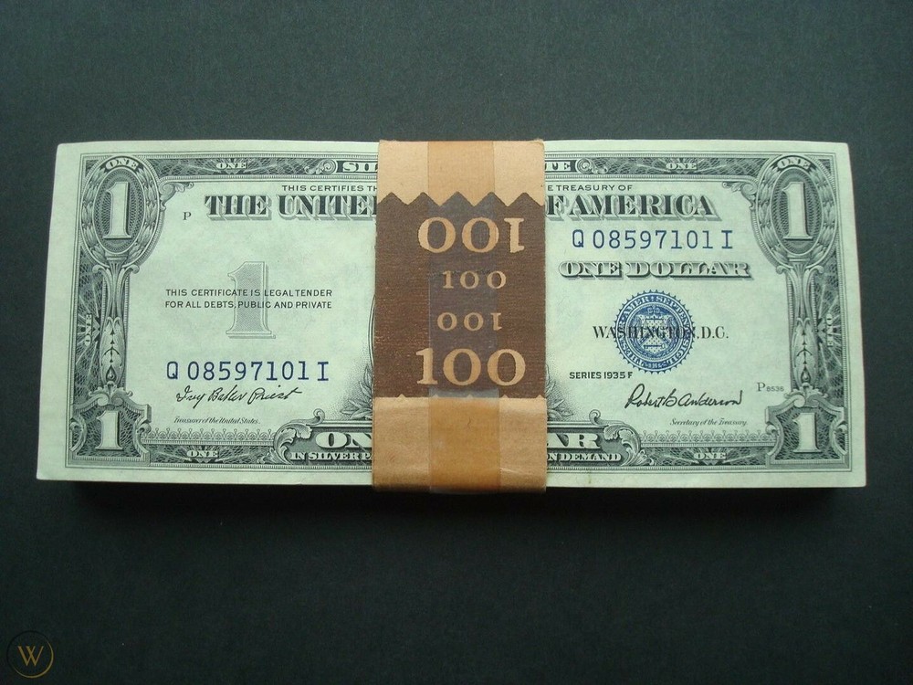 ✯ $1 Silver Certificate Uncirculated Lot ✯ Crisp UNC Consecutive From Pack CU ✯