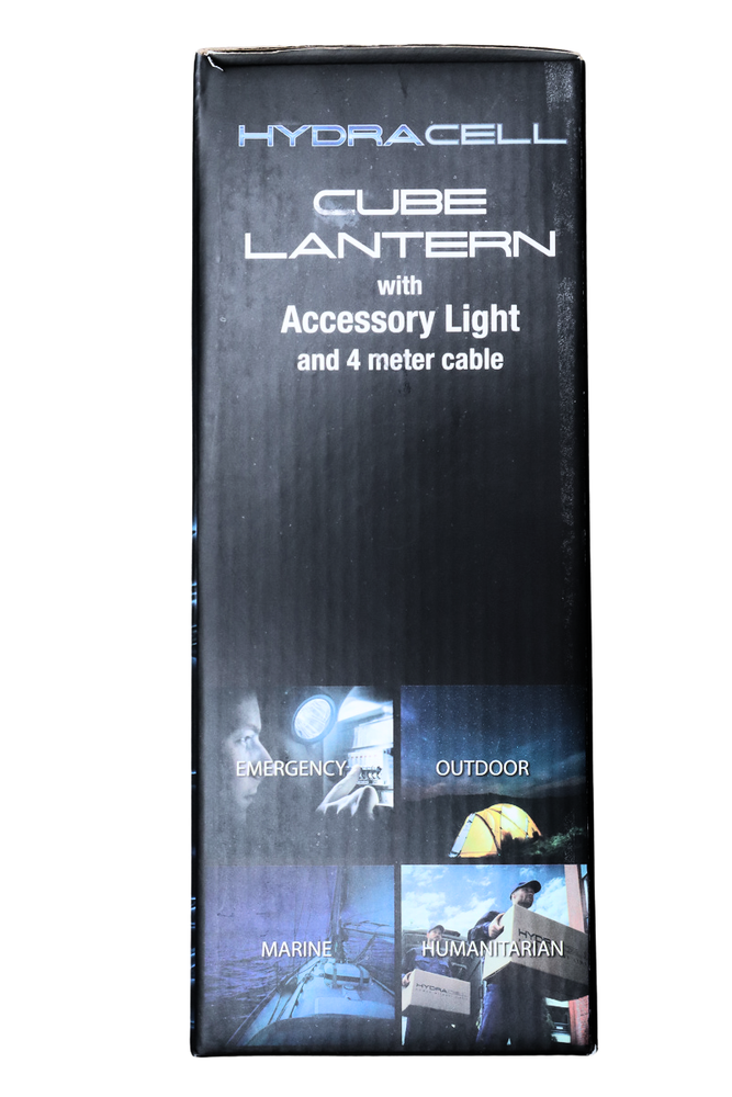 Hydracell Cube Lantern with Accessory Light and 4 Meter Cable