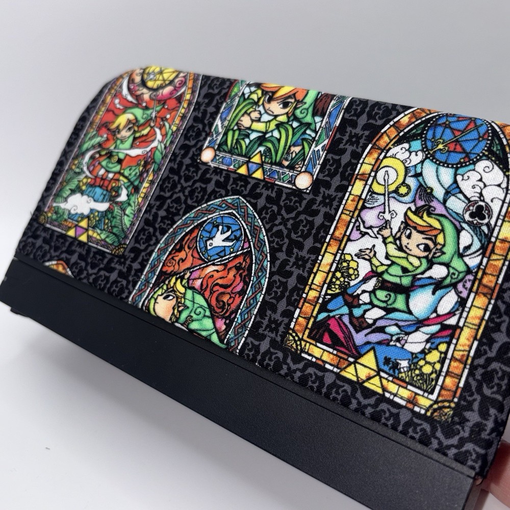 Nintendo Switch 2 Dock Cover Screen Protector Zelda Link Stain Glass Wind Waker