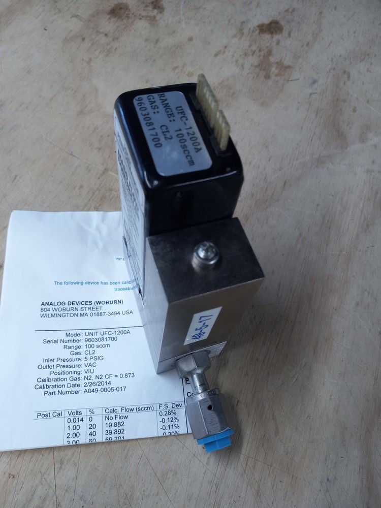 Unit UFC-1200A Mass Flow Controller Gas CL2 100 SCCM