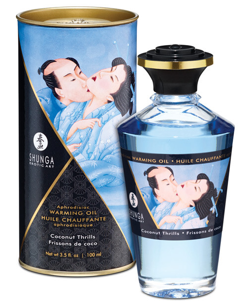 Shunga Warming Oil Coconut Thrills 3.5 Oz