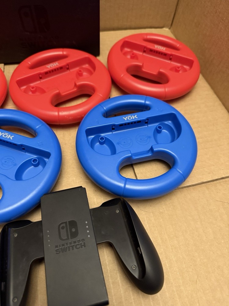 Nintendo Switch Charging Dock ~ Joycon controller Grip - Wheel Attachments