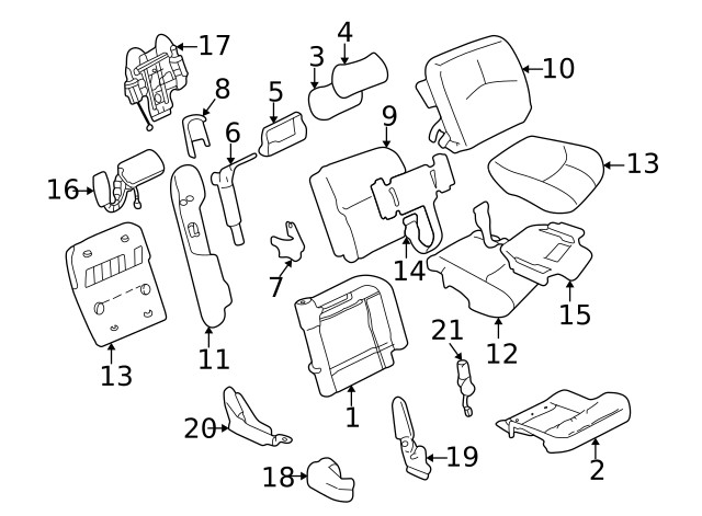 Genuine GM Headrest Cover Panel 16808595