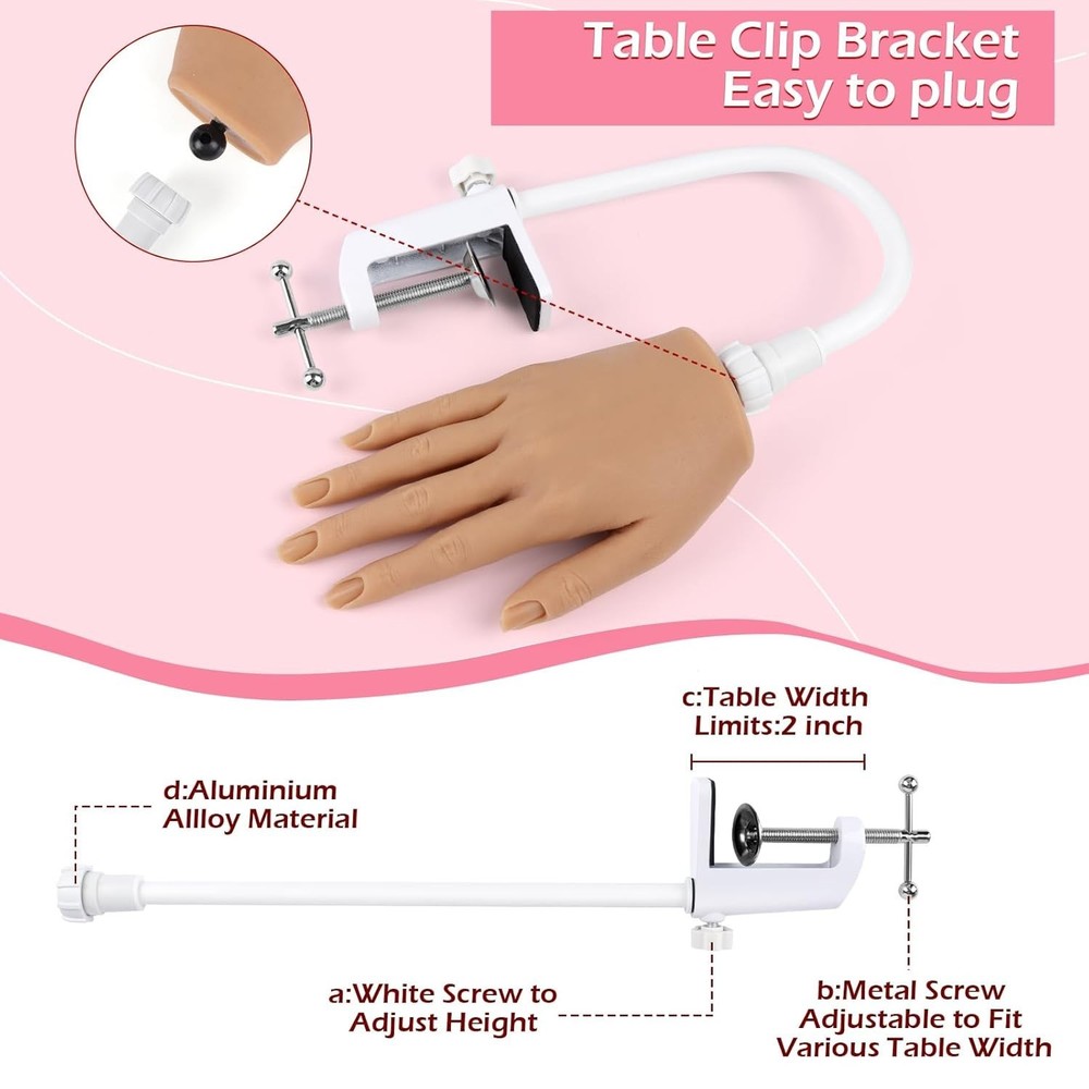 Flexible Fake Training Hand for Nails