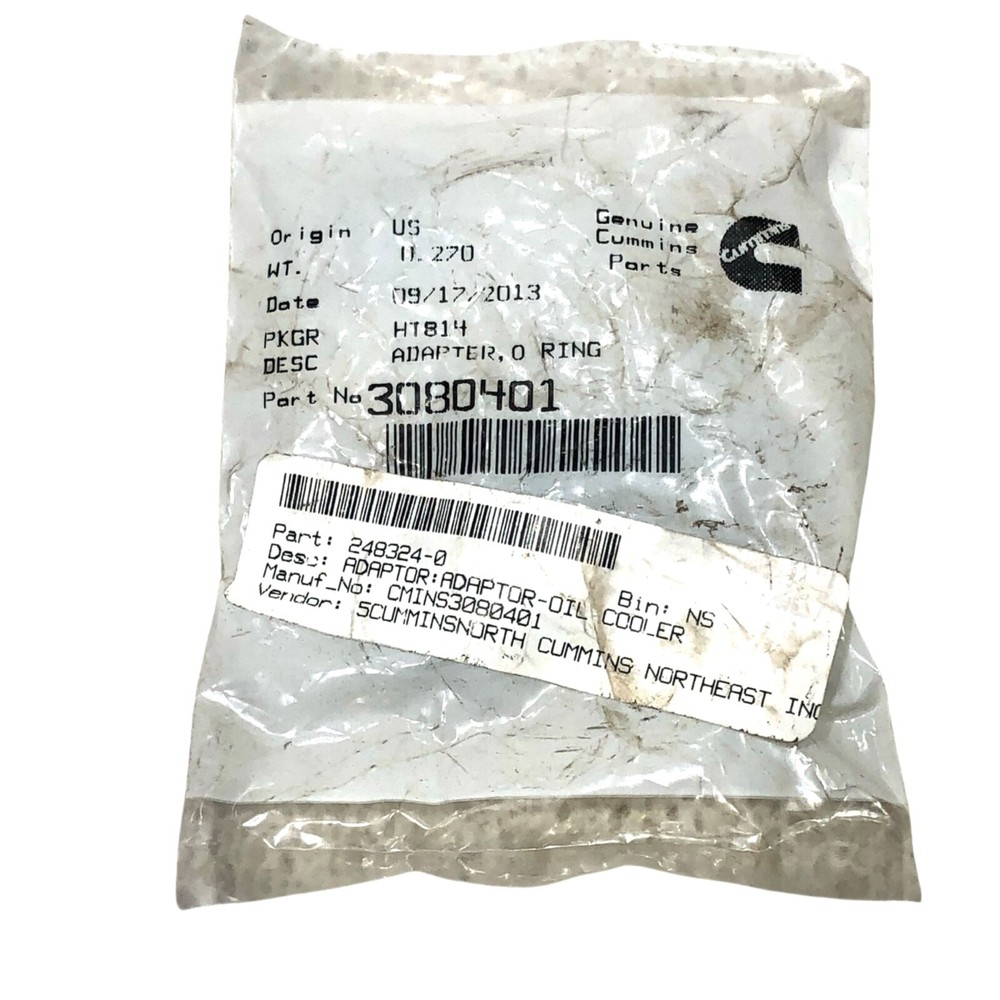 Cummins 3080401 O-Ring Adapter For Oil Cooler Select M11 Engine Models